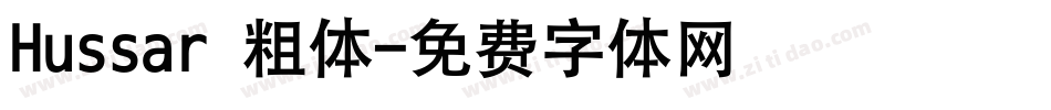 Hussar 粗体字体转换